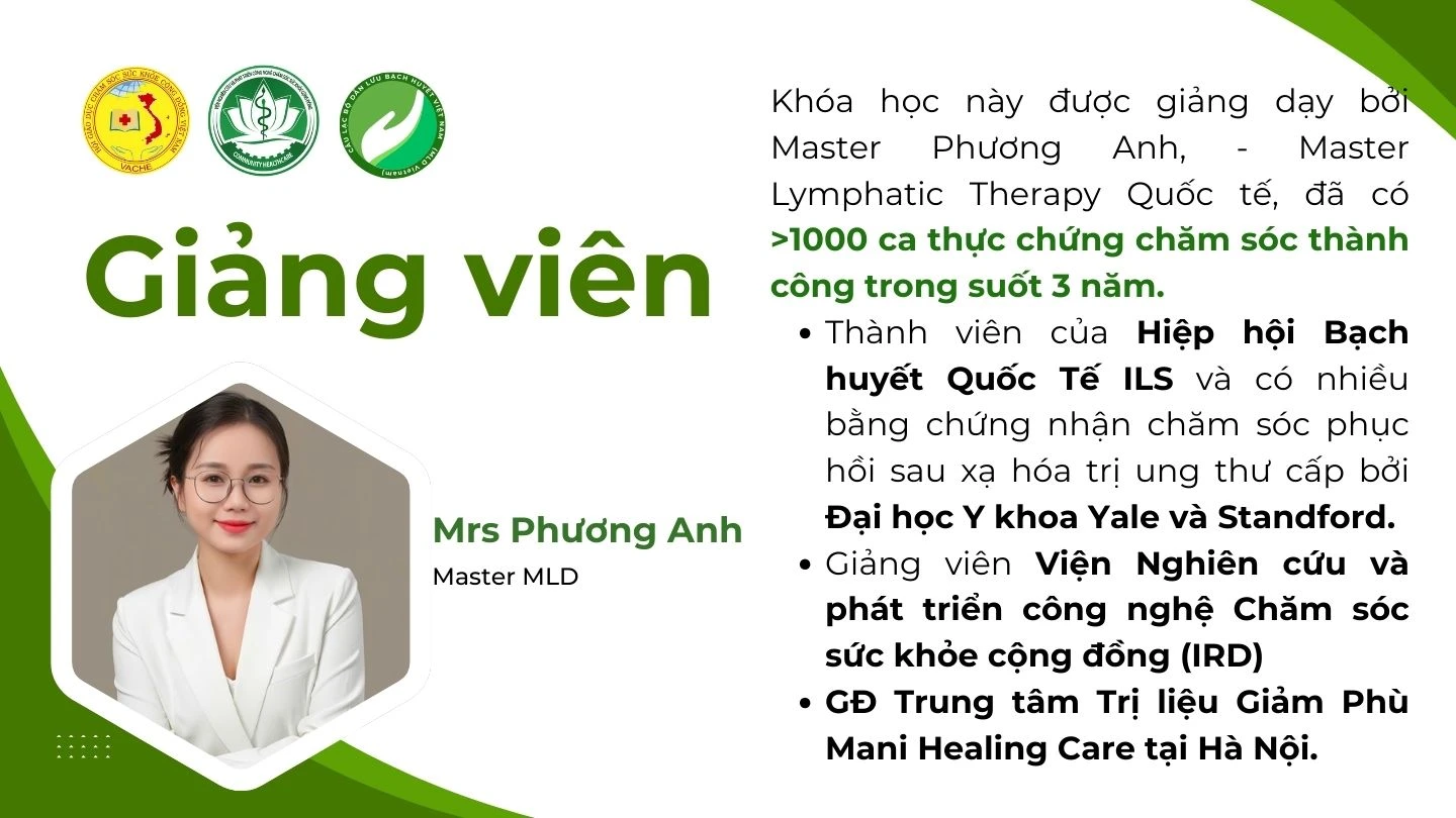 Giới thiệu về Master Phương Anh - Chuyên gia Dẫn lưu Bạch Huyết MLD